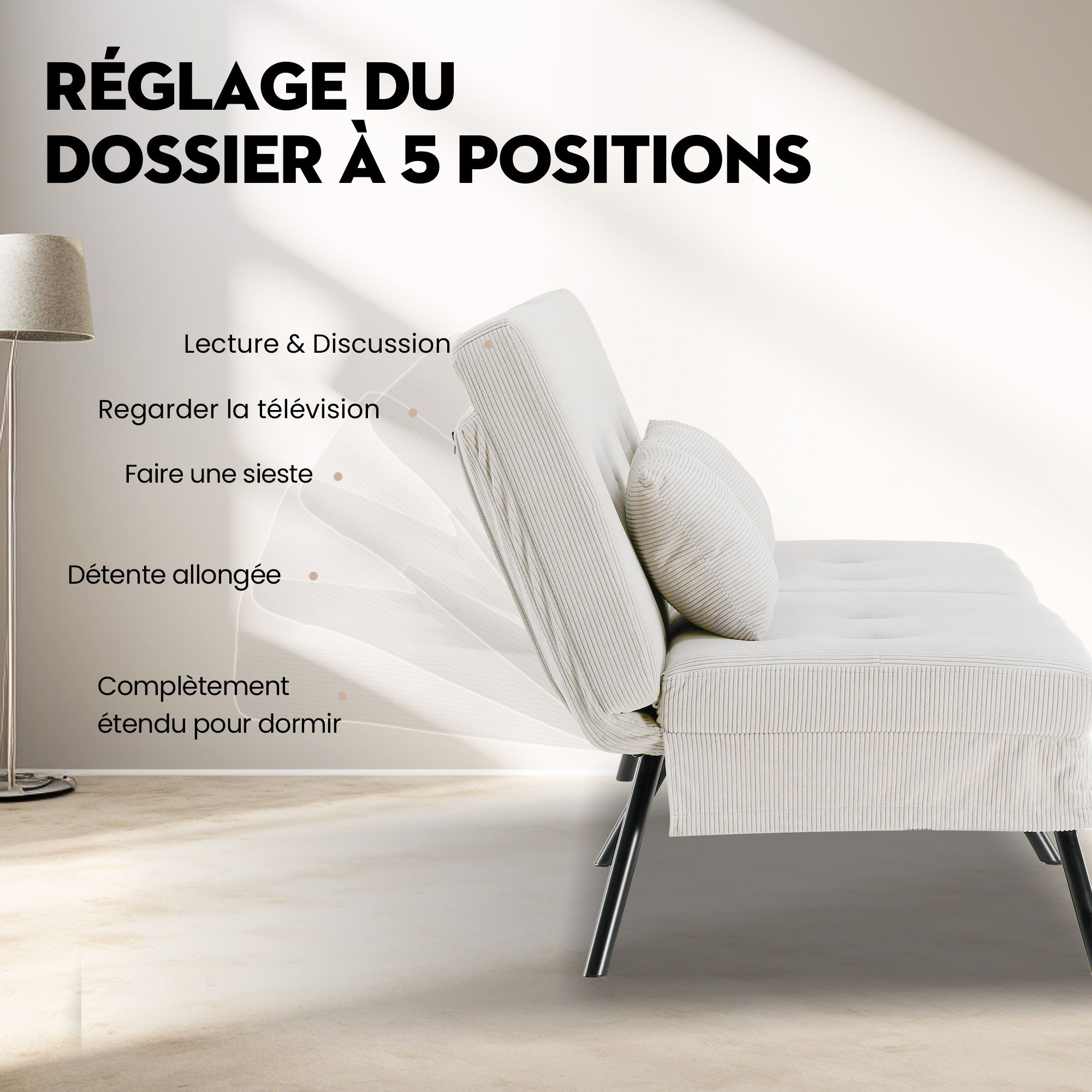 Canapé-lit 3 places convertible