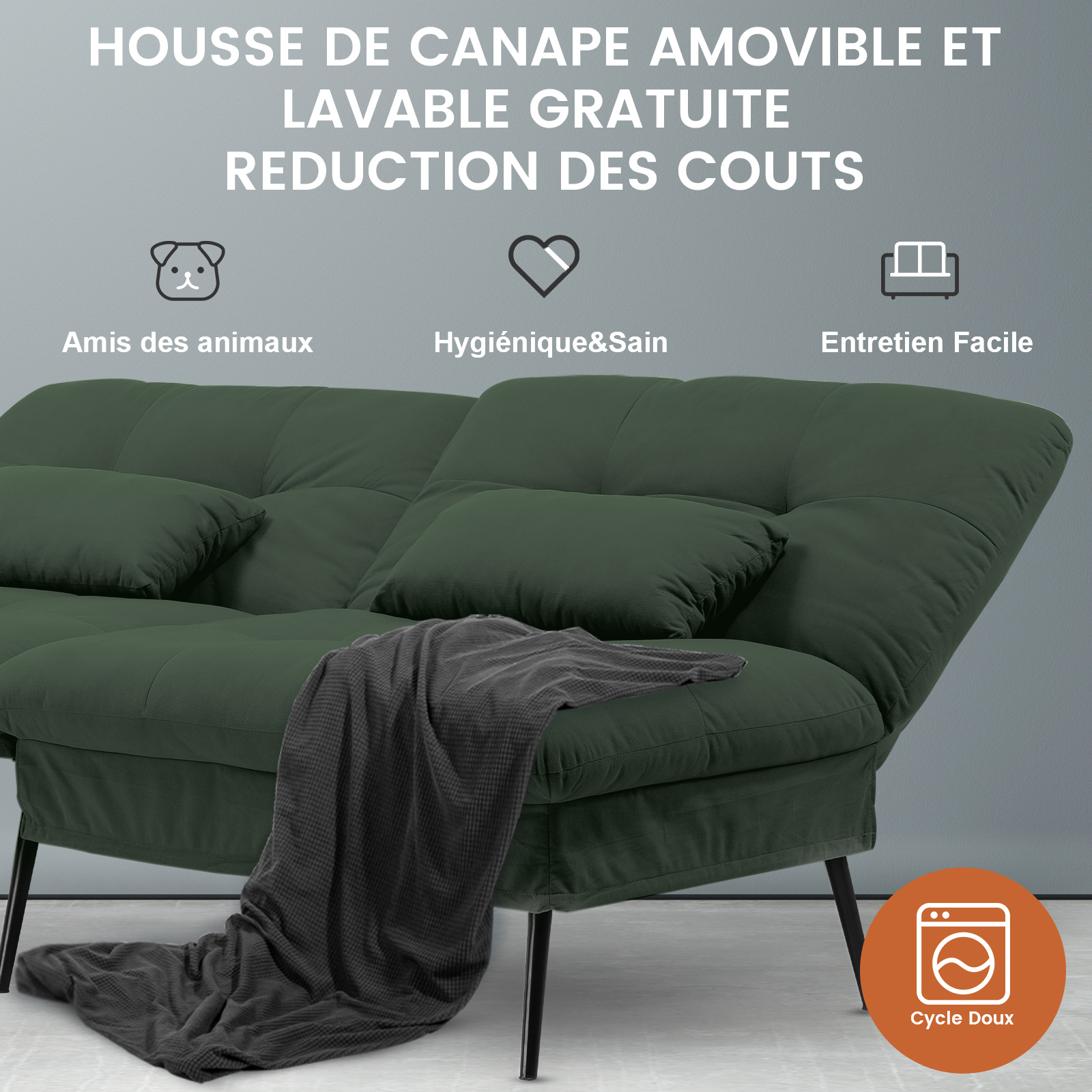 Canapé-lit 3 places convertible