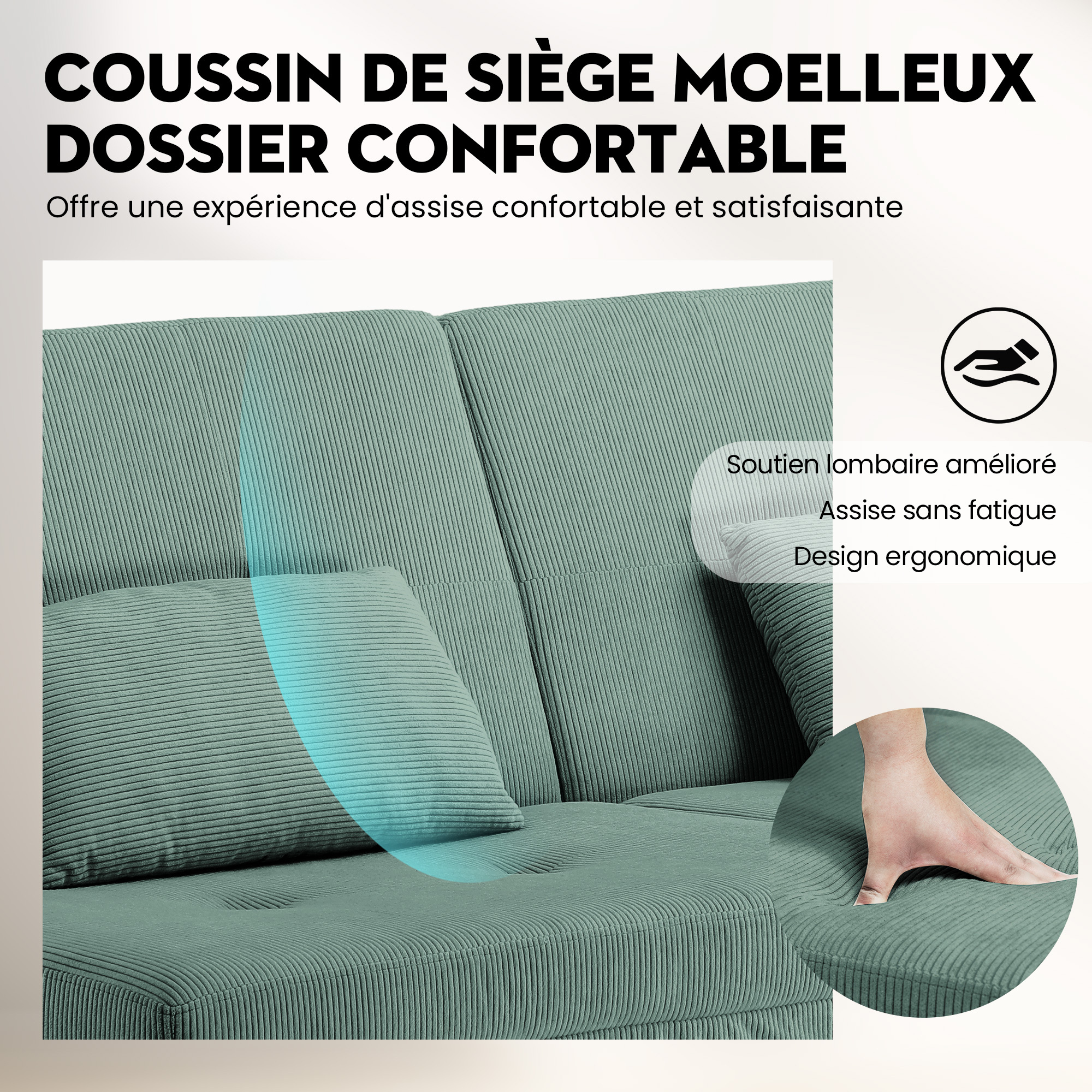 Canapé-lit 3 places convertible