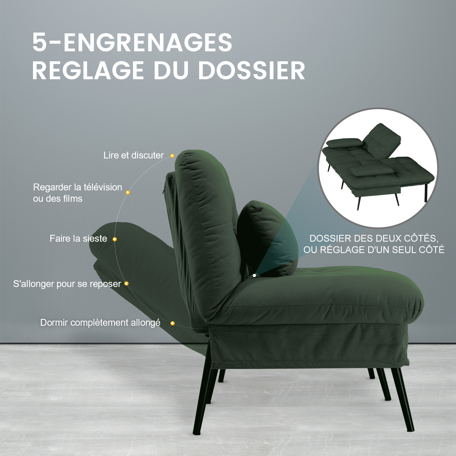 Canapé-lit 3 places convertible