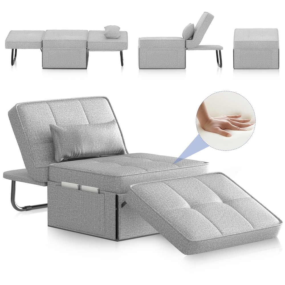 Canapé pliant 4 en 1 en velours