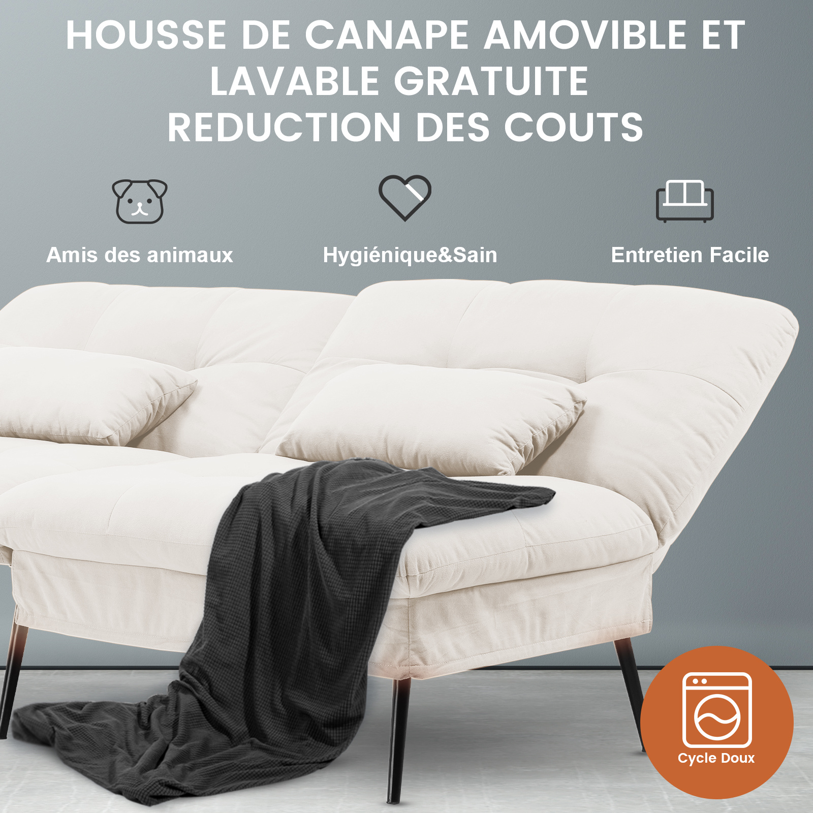 Canapé-lit 3 places convertible