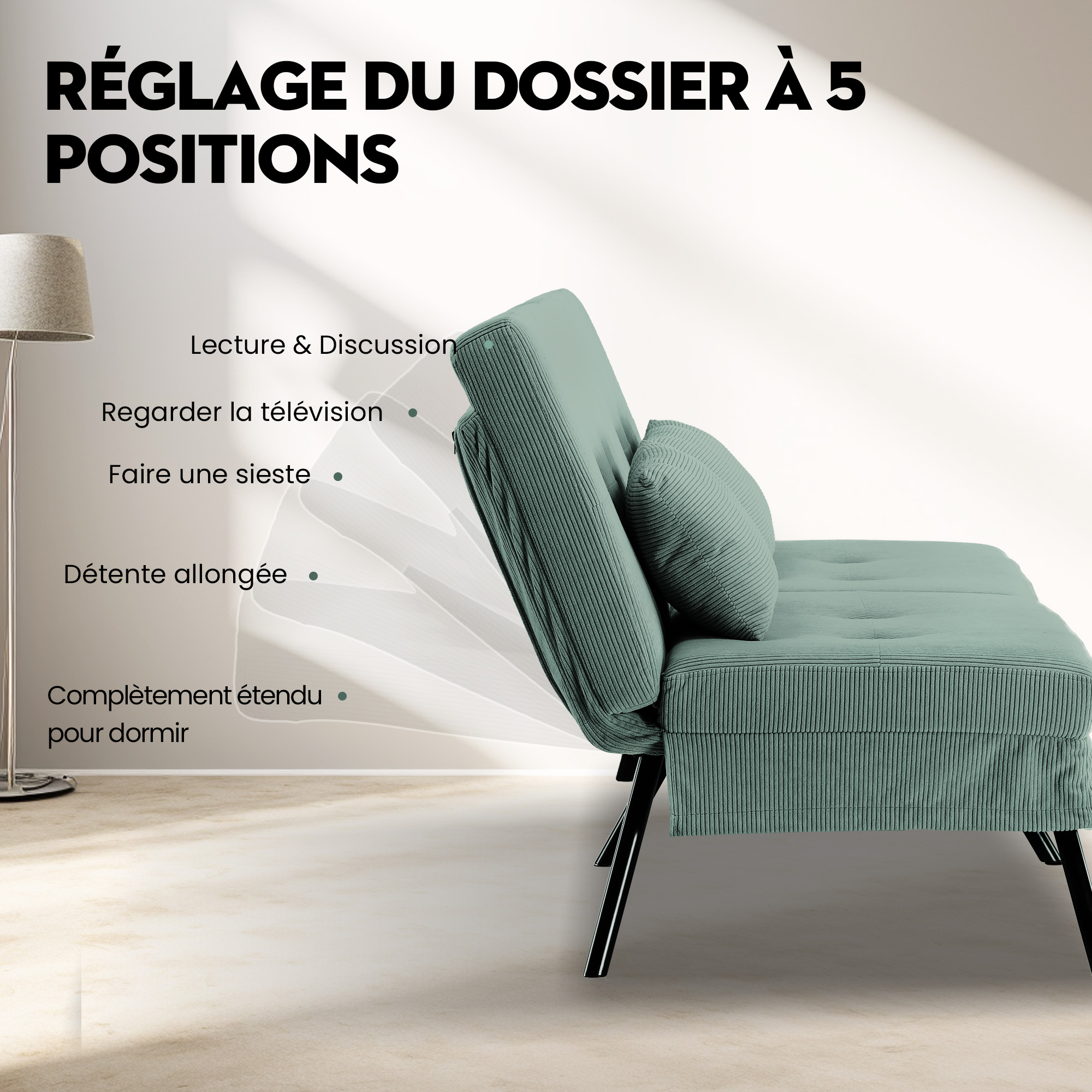 Canapé-lit 3 places convertible