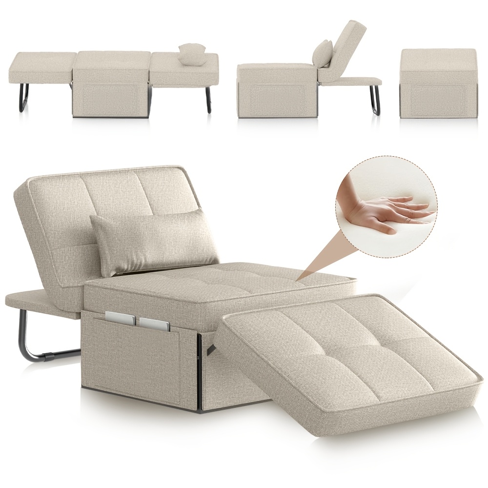 Canapé pliant 4 en 1 en velours