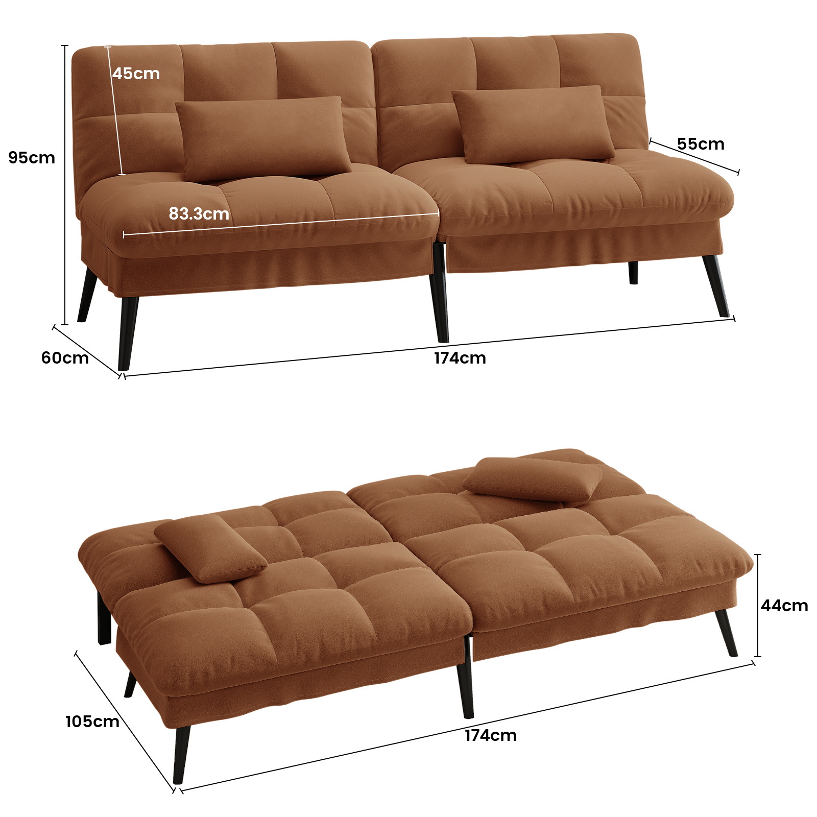 Canapé-lit 3 places convertible