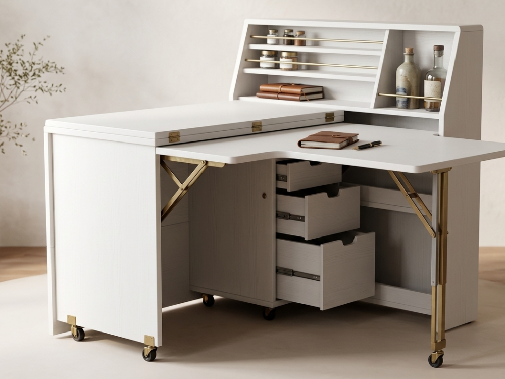Bureau pliable avec tiroirs : optimiser votre espace de travail