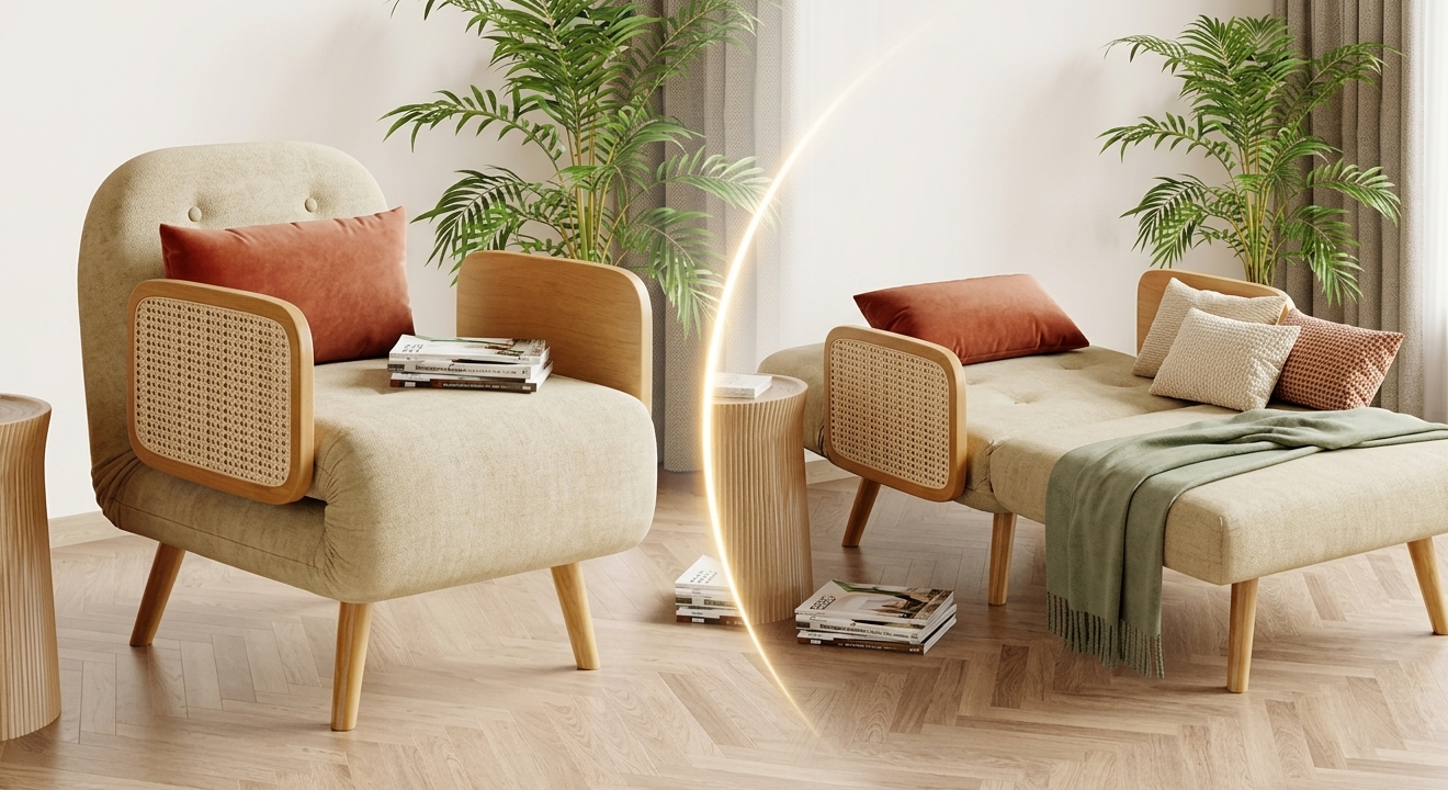 Fauteuil convertible en canapé-lit pratique et design