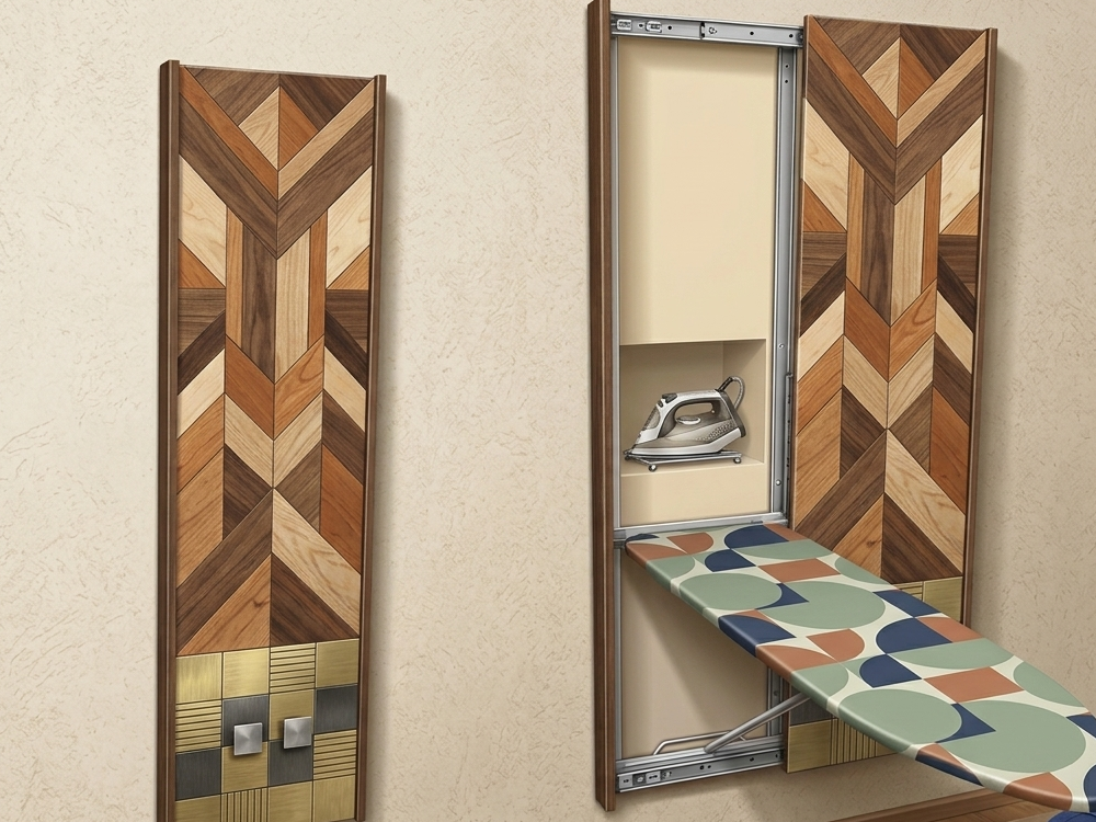 Placard mural avec planche à repasser intégrée