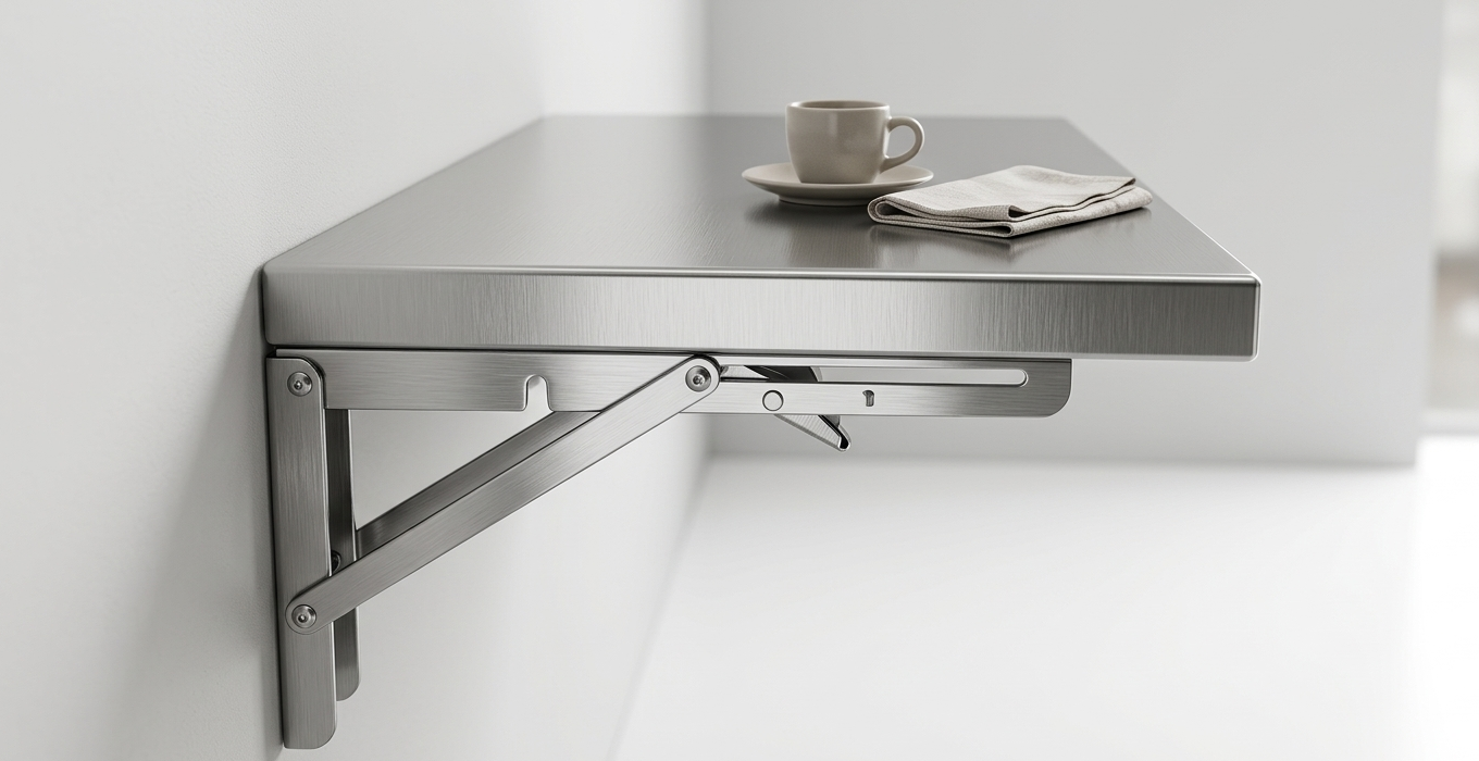 Table murale pliante en acier inoxydable