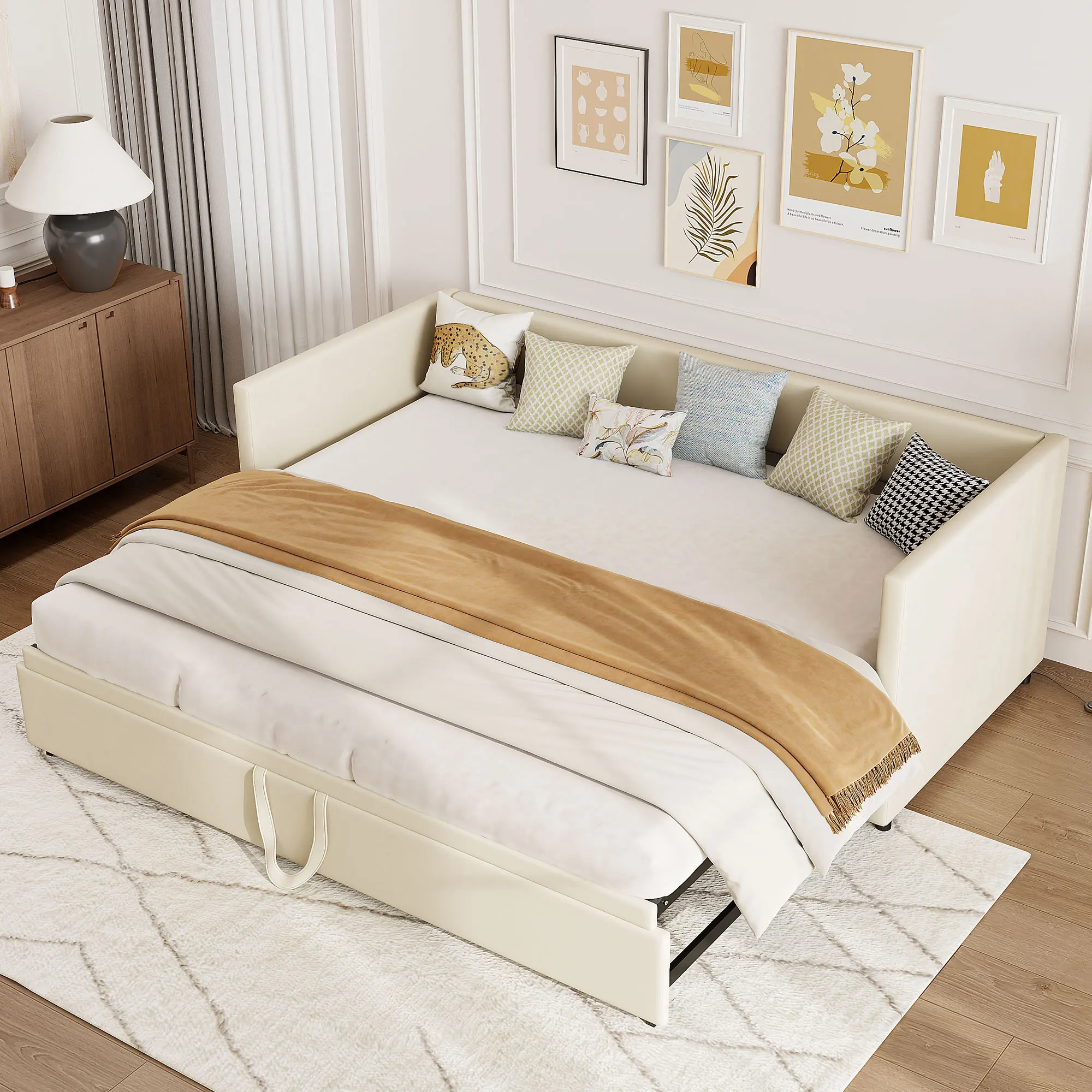 Canapé-lit 2 en 1 pliable extensible