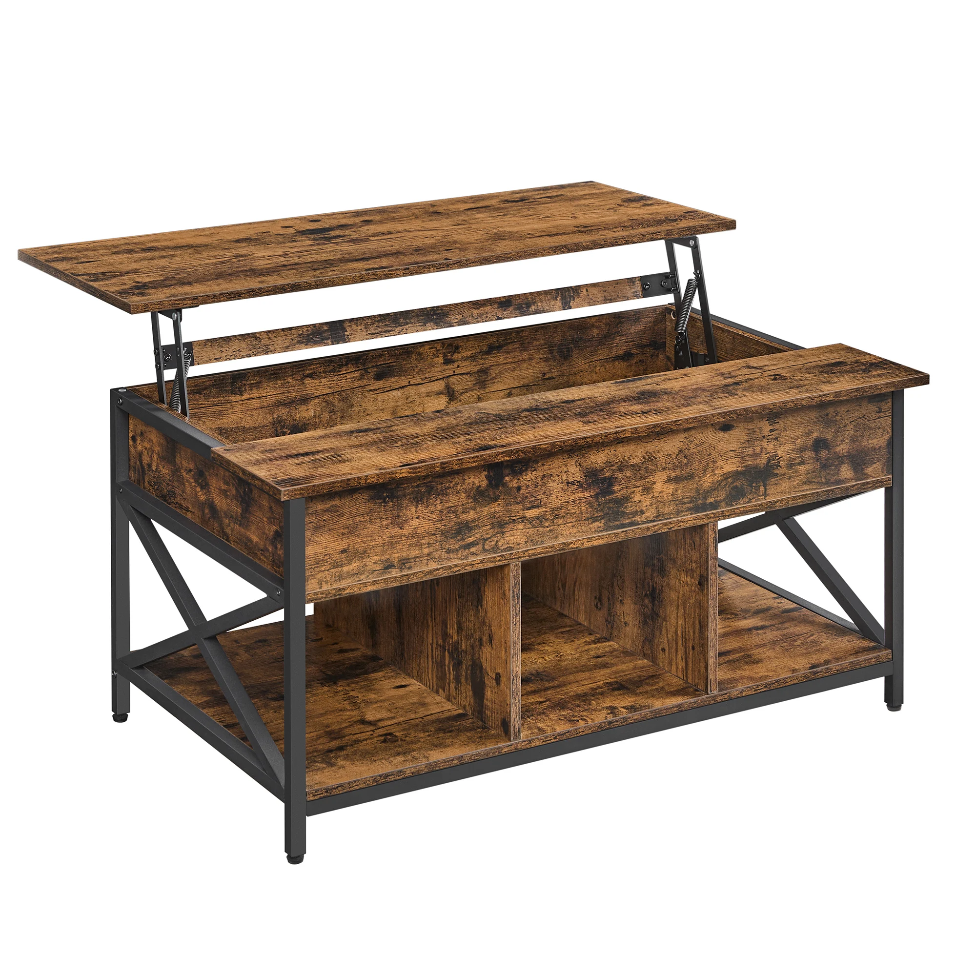 Table basse relevable et extensible avec rangement