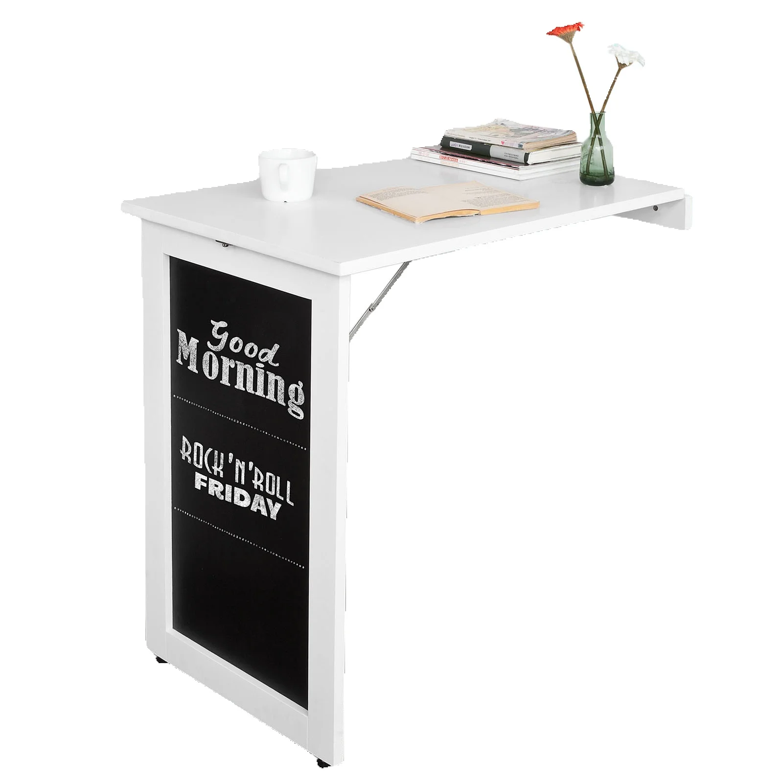 Table murale pliable blanche