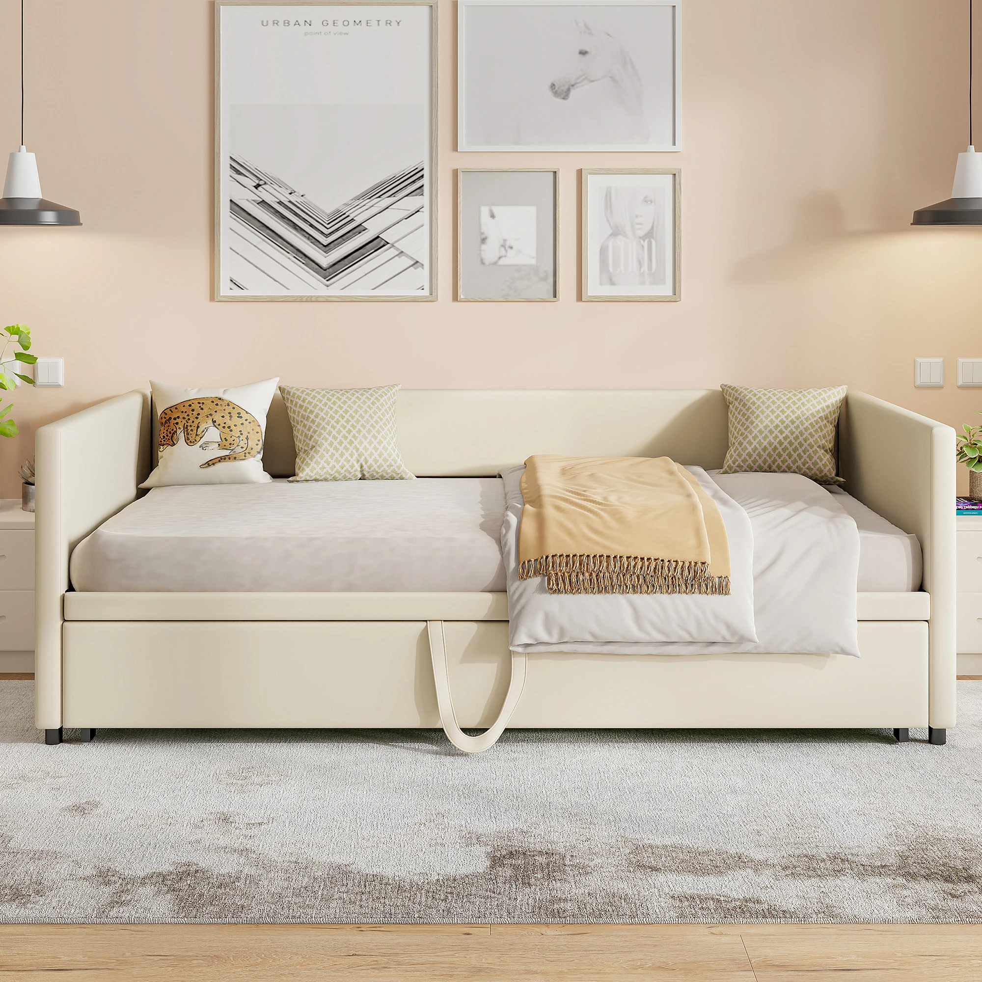 Canapé-lit 2 en 1 pliable extensible