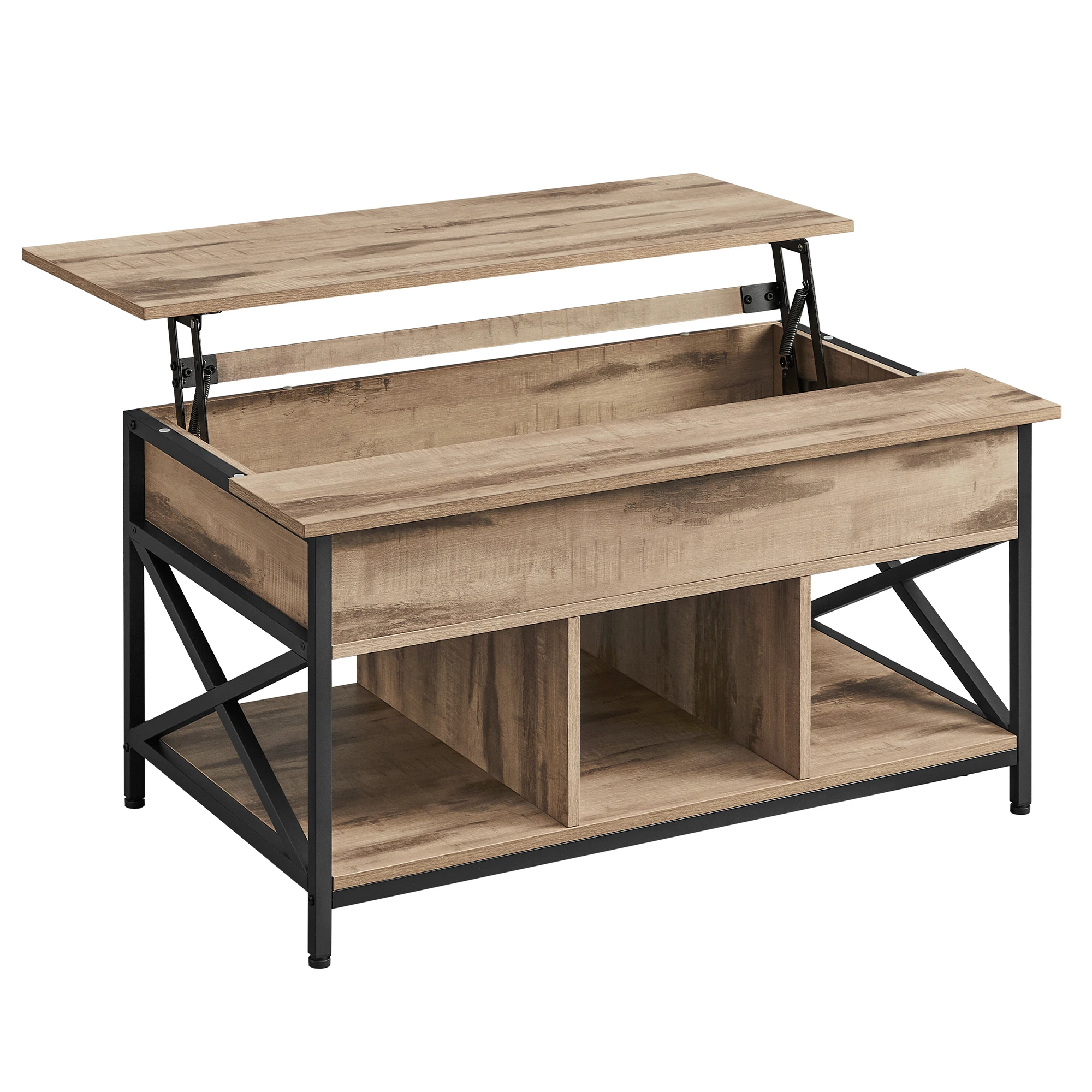 Table basse relevable et extensible avec rangement