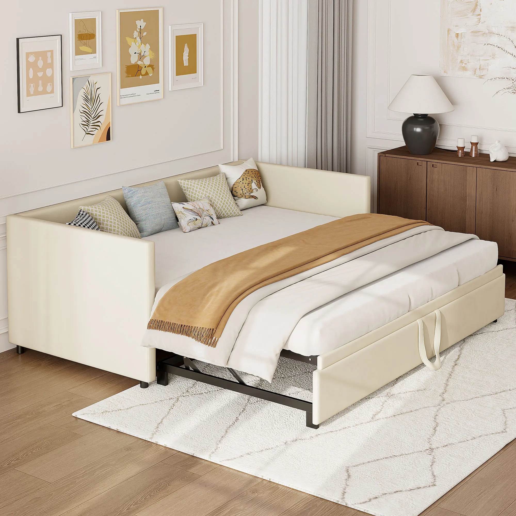 Canapé-lit 2 en 1 pliable extensible