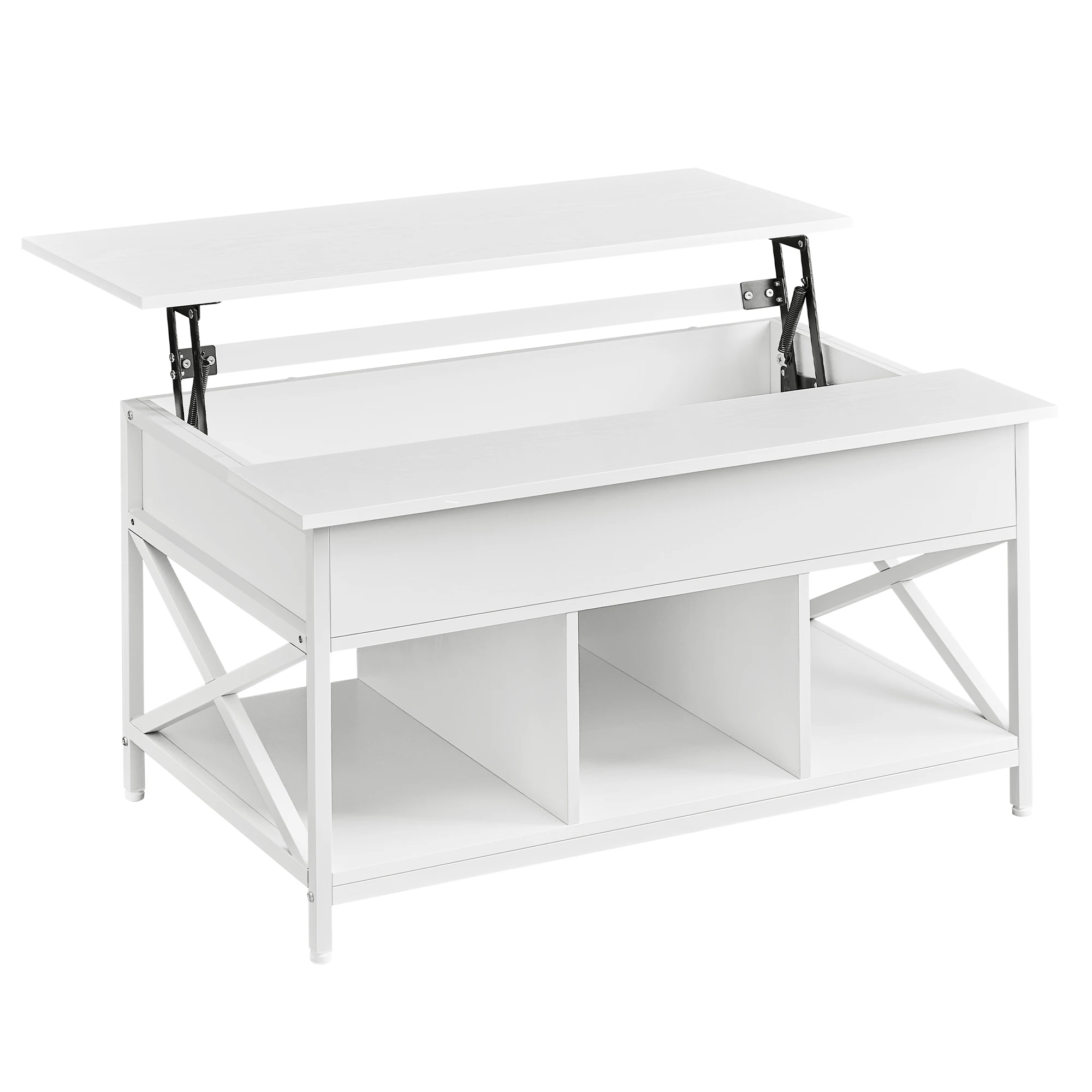 Table basse relevable et extensible avec rangement