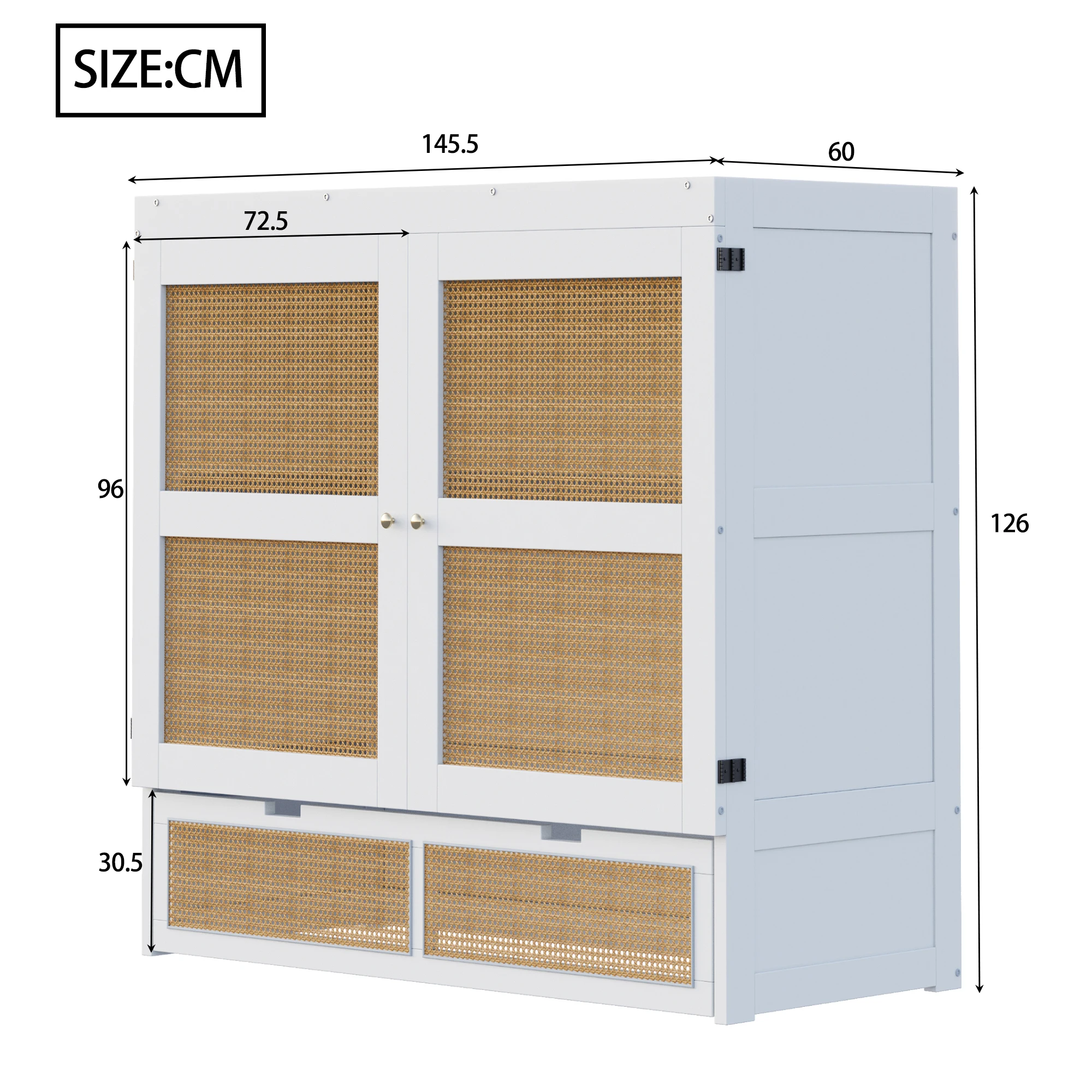 Lit escamotable armoire 140x200