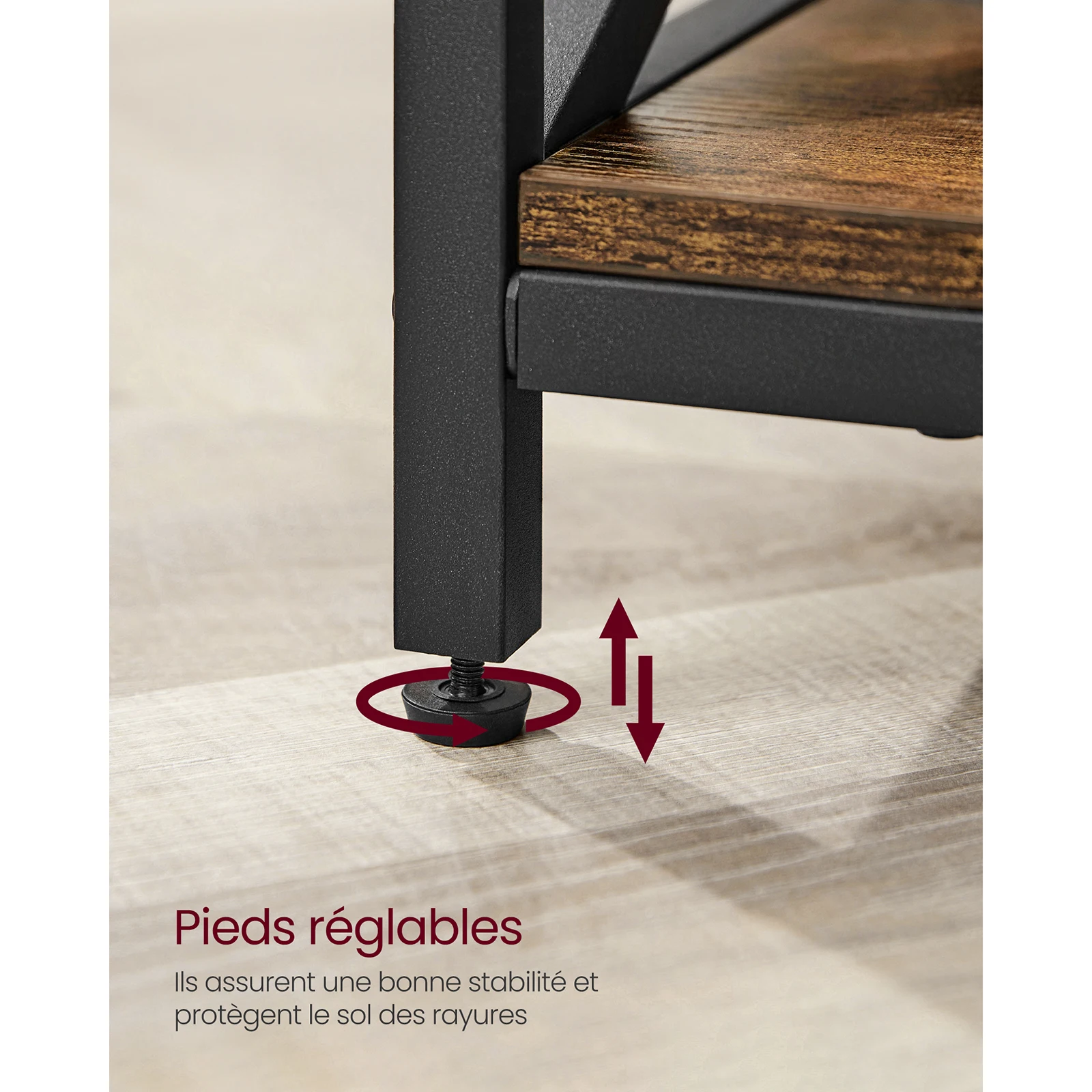 Table basse relevable et extensible avec rangement