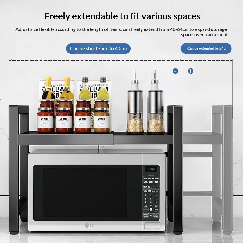 Support micro-ondes extensible réglable