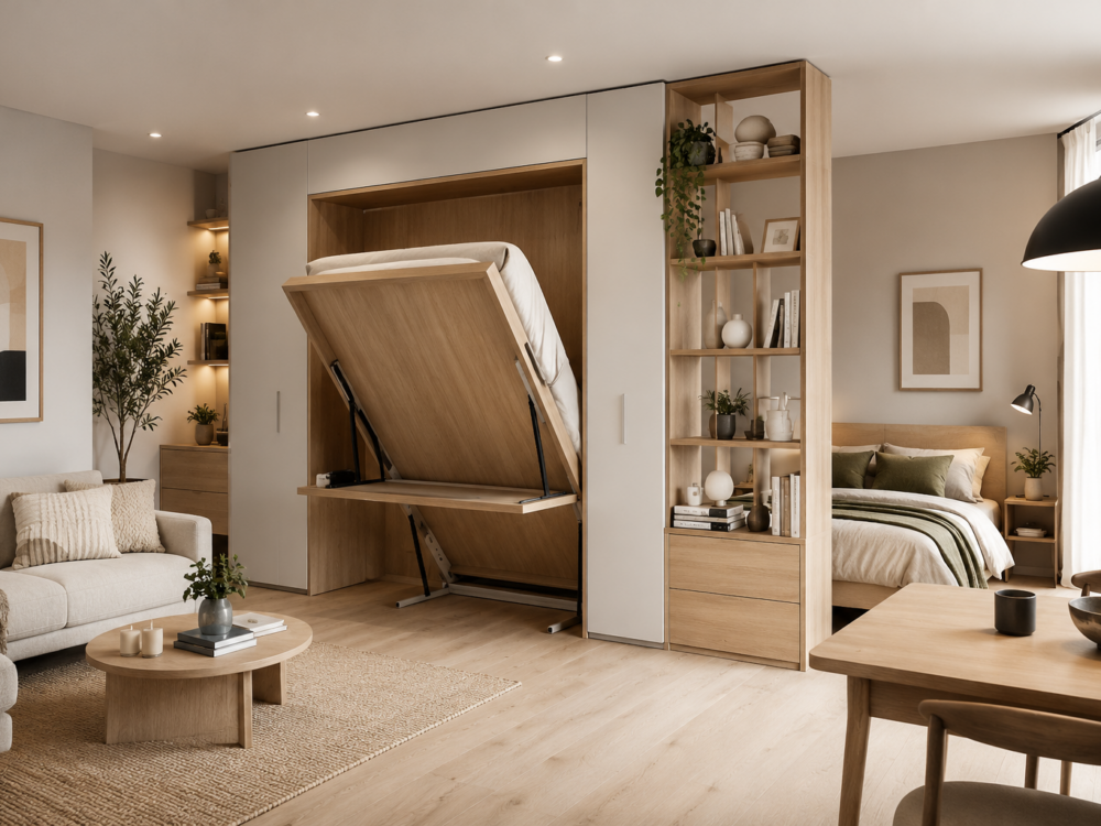 Comment cacher un lit dans un studio ? 10 solutions pratiques
