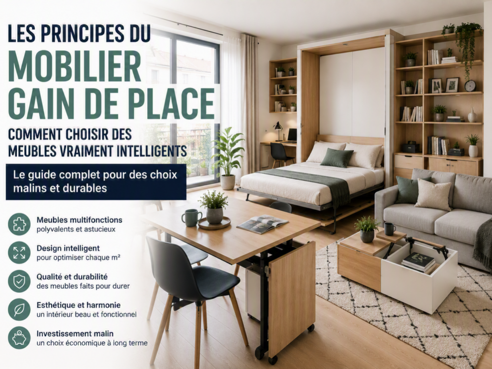Les principes du mobilier gain de place : guide complet